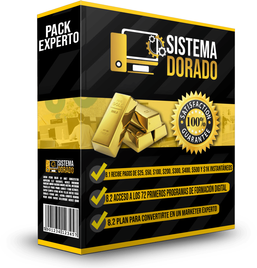Paquete Experto sistema dorado  - gana comisiones del 100% y pagos diarios